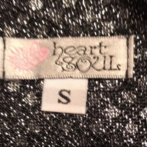 HeartSoul Shiny Top SMALL Black/Silver - Picture 5 of 5